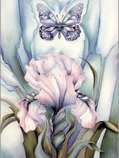 Схема вышивки «букет с бабочкой»