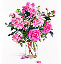 Схема вышивки «розовый букет»