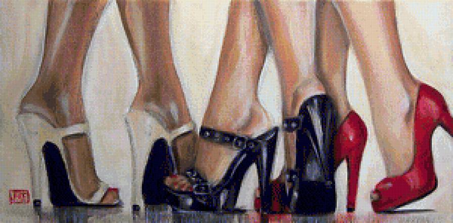 серия "каблучок" - туфелька, каблучок, обувь, стиль - предпросмотр