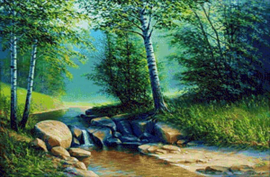 лесной ручей - предпросмотр