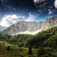 Схема вышивки «горы»