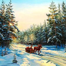 Схема вышивки «зима»