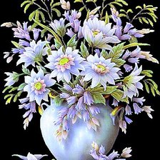 Схема вышивки «сиреневые цветы»