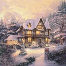 Схема вышивки «снежная зима»