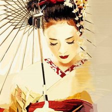 Схема вышивки «Гейша3»