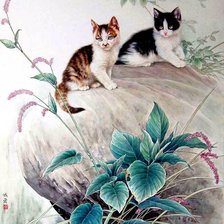 Схема вышивки «котятки»