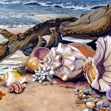 Схема вышивки «дары моря»