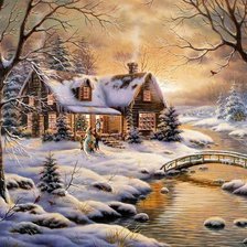 Схема вышивки «зима»