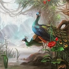 Схема вышивки «сказочный пейзаж»