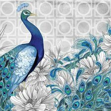 Схема вышивки «павлин»