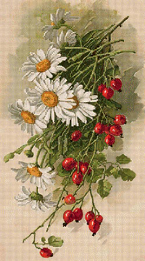 букетик - цветы, ромашки - предпросмотр