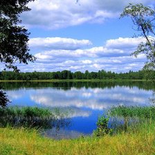 Схема вышивки «Тихая летняя речка»