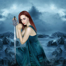 Схема вышивки «Воительница»