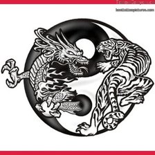 Схема вышивки «борьба инь и янь»