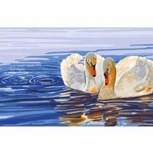 Схема вышивки «Лебединая верность»