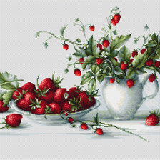 Схема вышивки «земляничный букет»