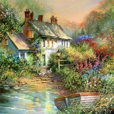 Схема вышивки «дом»