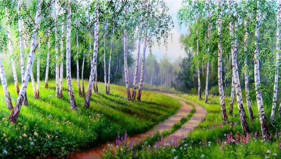 Берёзы - природа, пейзаж - оригинал