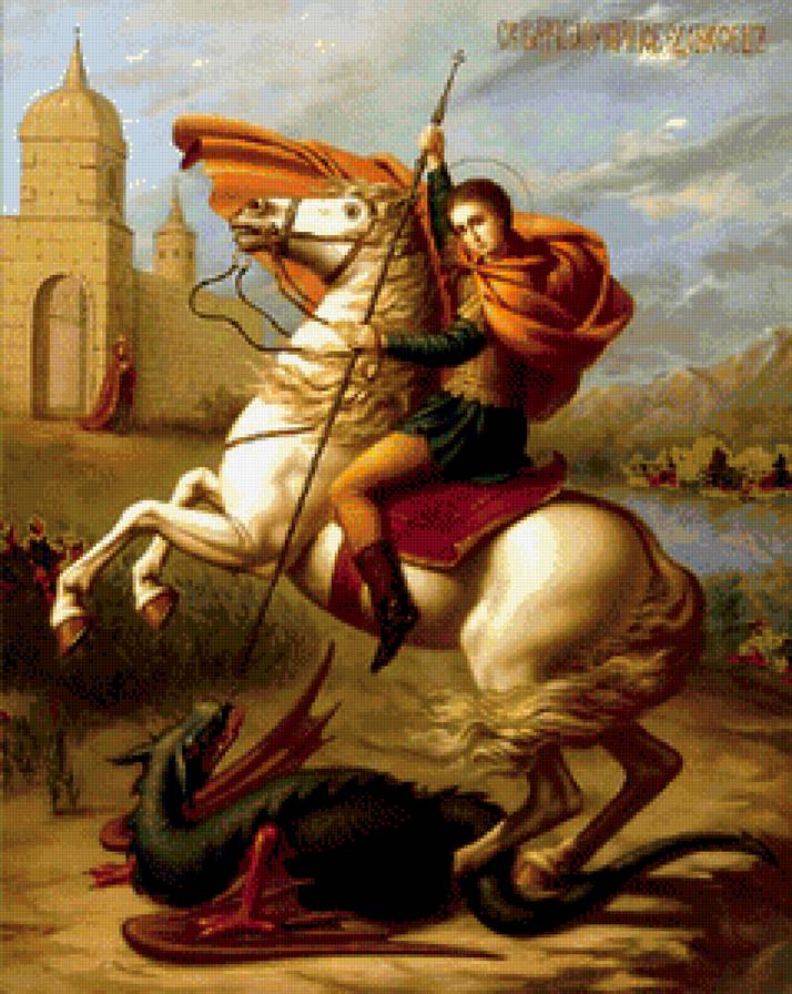 Георгий Победоносец 2 - икона, георгий, георгий победоносец - предпросмотр