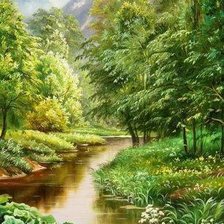 Схема вышивки «пейзаж»