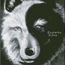 Схема вышивки «волк»