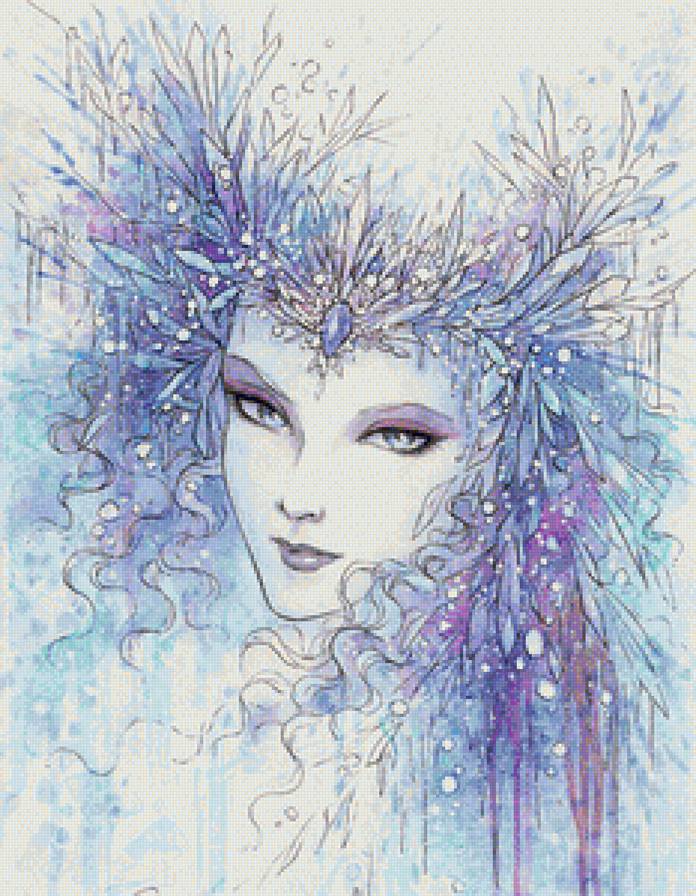 снежная королева - девушка, снежная королева, живопись - предпросмотр