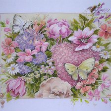 Схема вышивки «батик "цветы"»