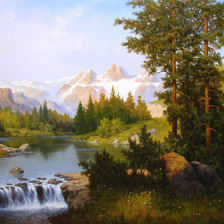 Схема вышивки «Горный пейзаж»