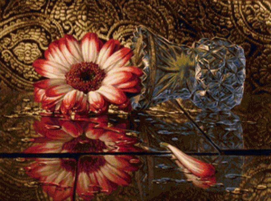 Упавшая ваза с герберой - ваза, гербера, цветы, натюрморт, цветы в вазе, герберы - предпросмотр