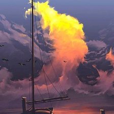 Схема вышивки «Лодка»