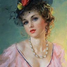 Схема вышивки «Дама худ К Разумов»