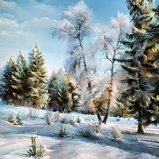 Схема вышивки «Зима»