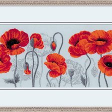 Схема вышивки «алые маки»