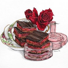 Схема вышивки «чаепитие»