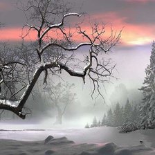 Схема вышивки «Зима»