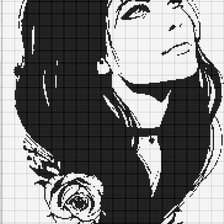 Схема вышивки «мечтательница»