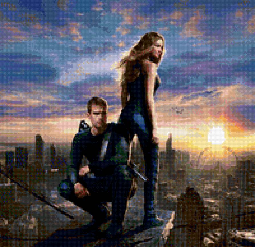 Трис и Фор - фильм, дивергент - предпросмотр