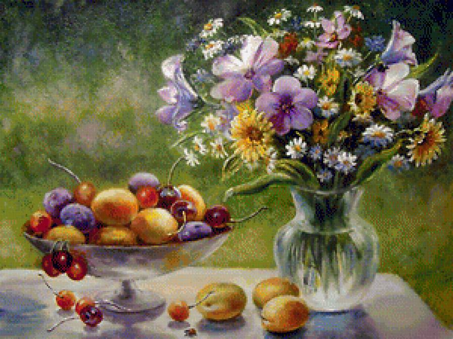 натюрморт с цветами 1 - натюрморт, цветы - предпросмотр