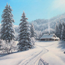 Схема вышивки «Зима»