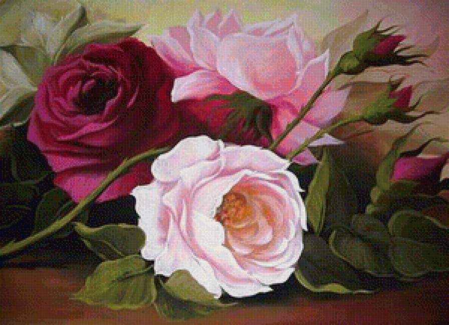 Розы - розы, цветы, роза, цветок, букет - предпросмотр