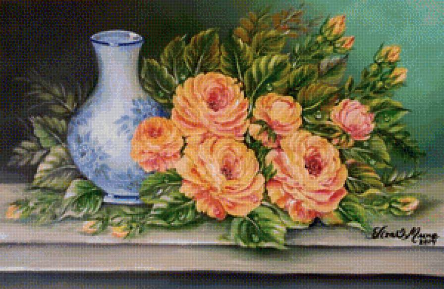 Розы - букет, роза, цветок, цветы - предпросмотр