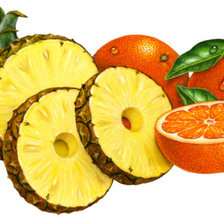 Схема вышивки «Ананас и мандарины»