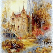 Схема вышивки «заброшенный замок»