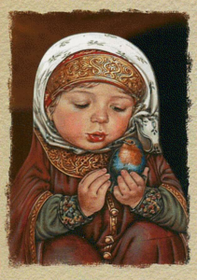 Нежность - вышивка крестом - предпросмотр