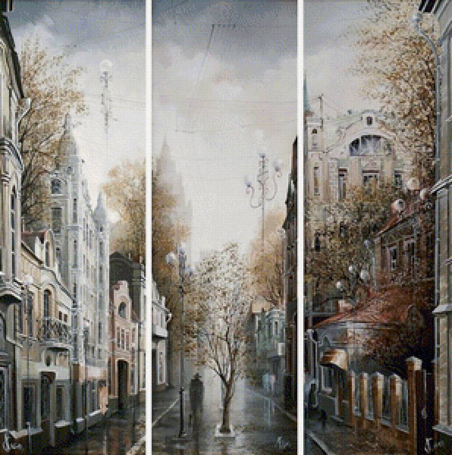 дождь - город - предпросмотр