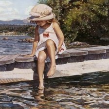 Схема вышивки «на реке»