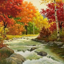 Схема вышивки «Золотая осень»