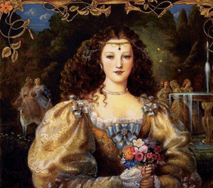 портрет - дама, картина, портрет - предпросмотр