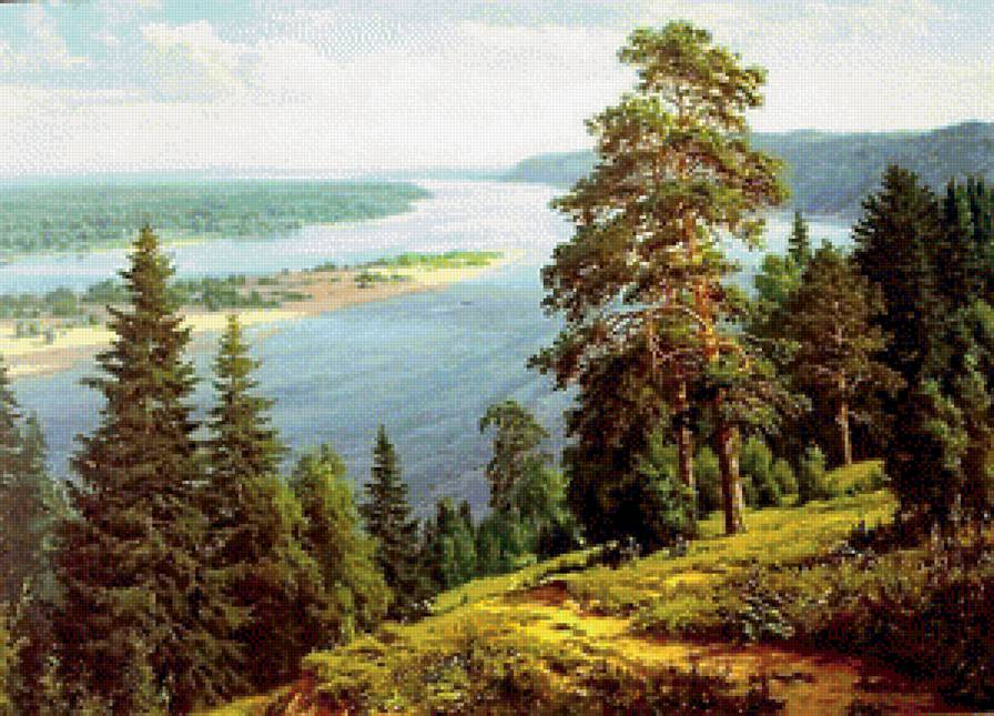 родные просторы - природа, река, пейзаж, лес - предпросмотр