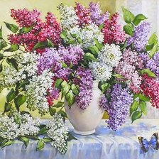 Схема вышивки «сиреневое чудо»